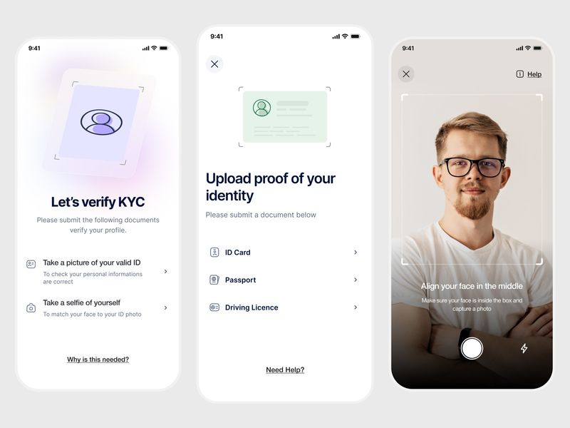 KYC Verification Flow Mobile App Design