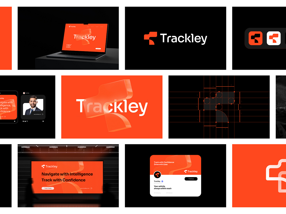 Logo and Brand Identity Design for a Vehicle Tracking Company