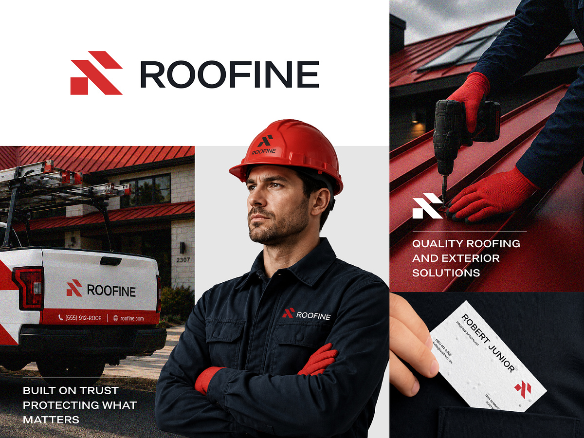 Roofing Brand Identity Design – Modern Visual System for a Professional Home Service Company