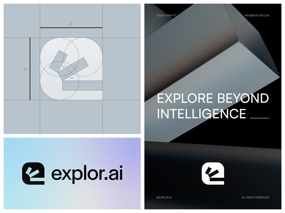 Explor.ai – AI Brand Identity & Visual System for Next-Gen Technology