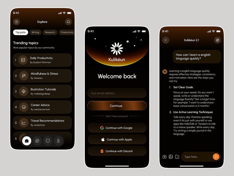 AI Knowledge Platform UI UX | Smart Assistant & Learning