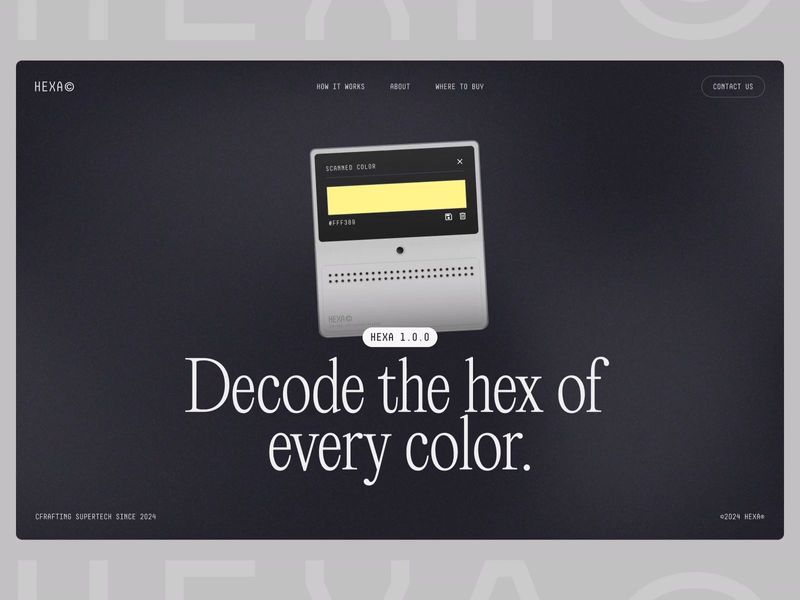 Design exploration: Hexa color scanner
