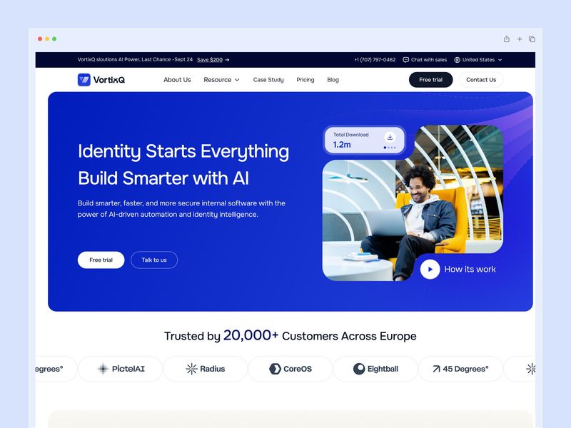 AI Software SaaS Landing Page AJOY - UI UX Designer