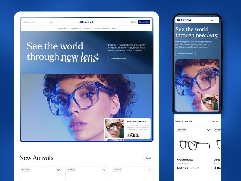 Eyewear E-commerce Landing Page