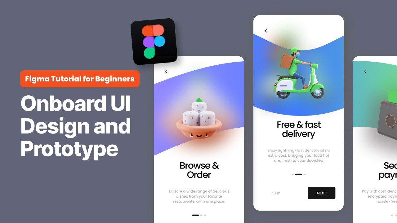 Figma Onboarding UI Design Tutorial | Step-by-Step Guide for Beginners ...