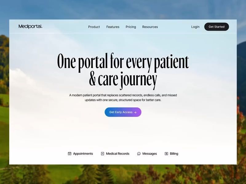 Mediportal SaaS Landing Page
