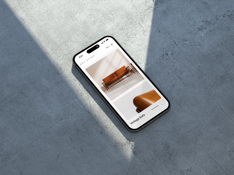 Vintage Sofa - Mobile UI