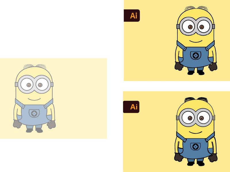 Minion Vector Character Study on Illustrator