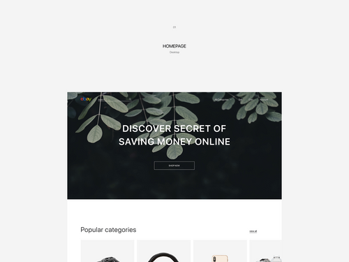 ebay — new website on Behance
