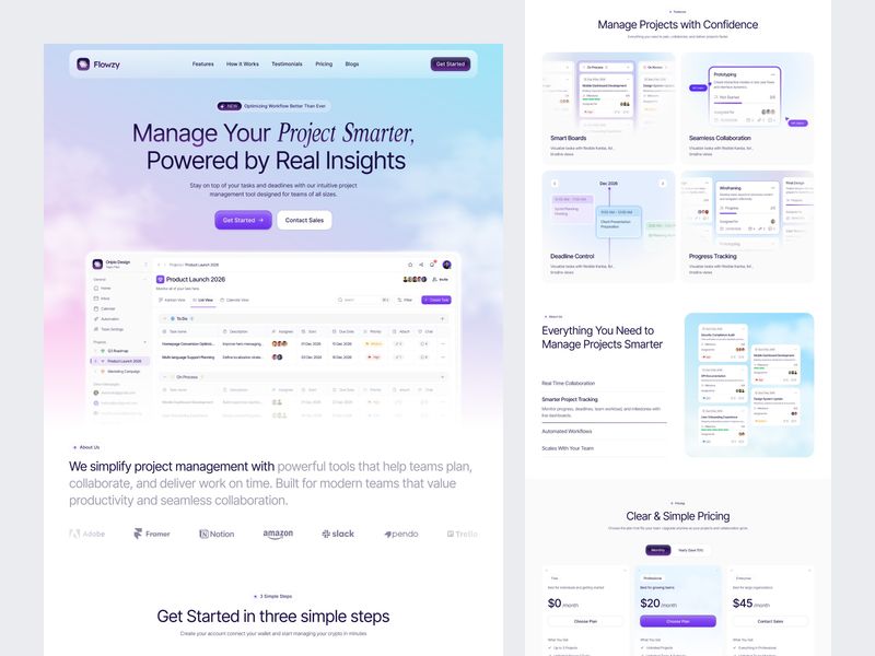 SaaS Landing Page Design
