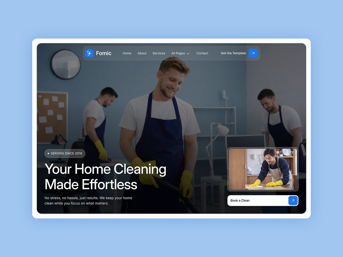Fomic - Cleaning Agency Website Design