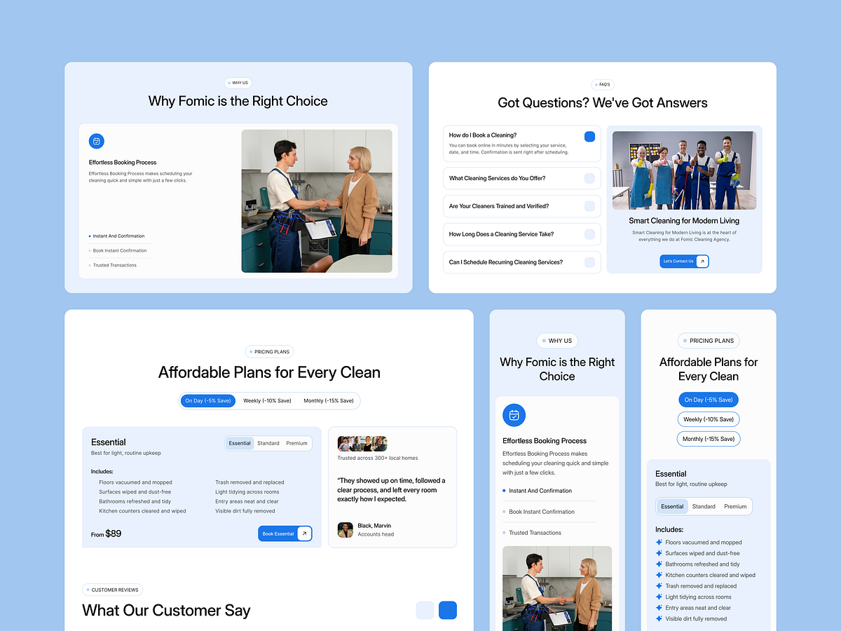 Fomic - Cleaning Agency Website Design Image 2