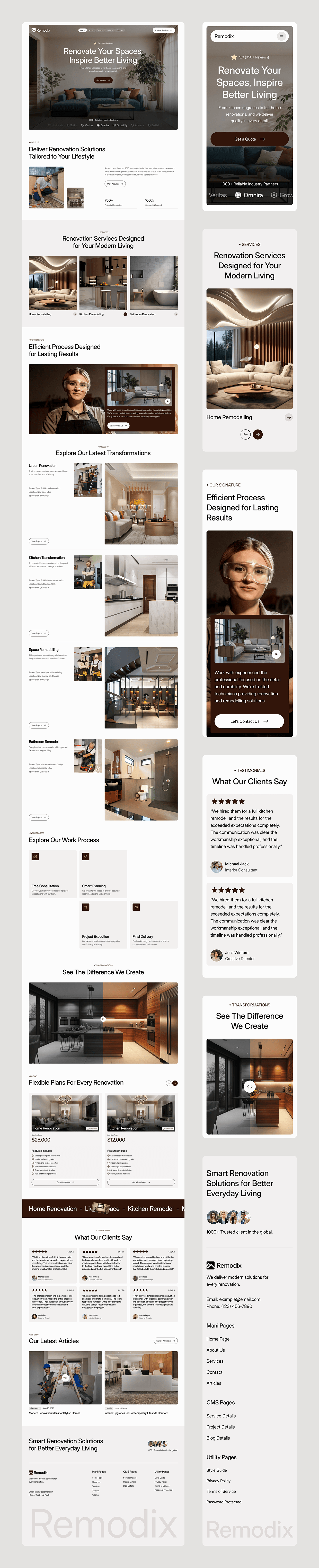 Remodix: Home Renovation Website UI/UX Case Study Image 8