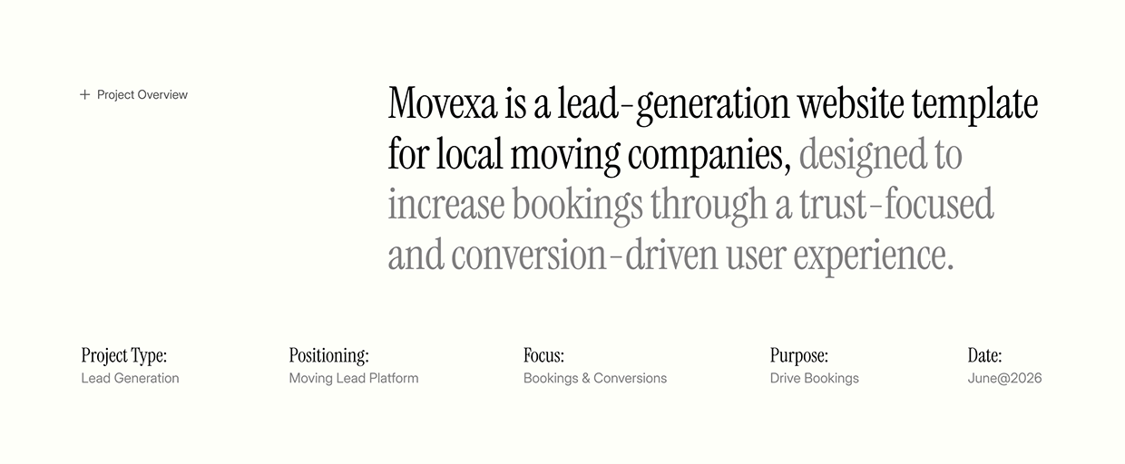 Movexa: Moving Company Website UI/UX Design Image 0
