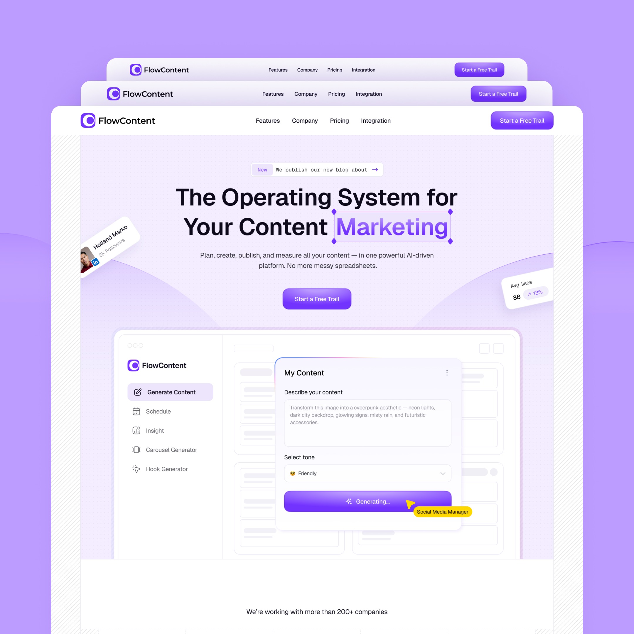 FlowContent AI SaaS Website Development by Tarik Eamin Image 0