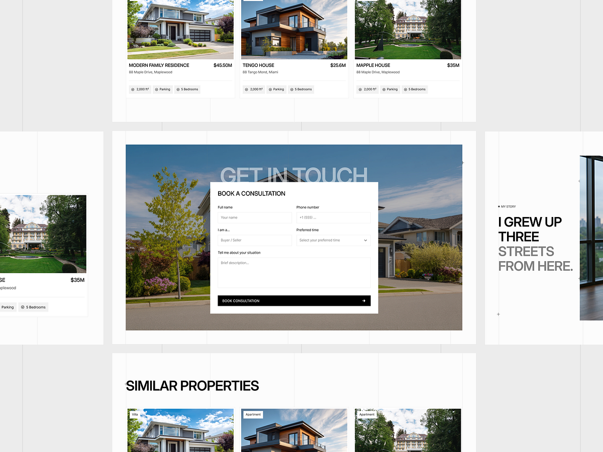 Agentwise - Home Valuation & Contact Page Design Image 1
