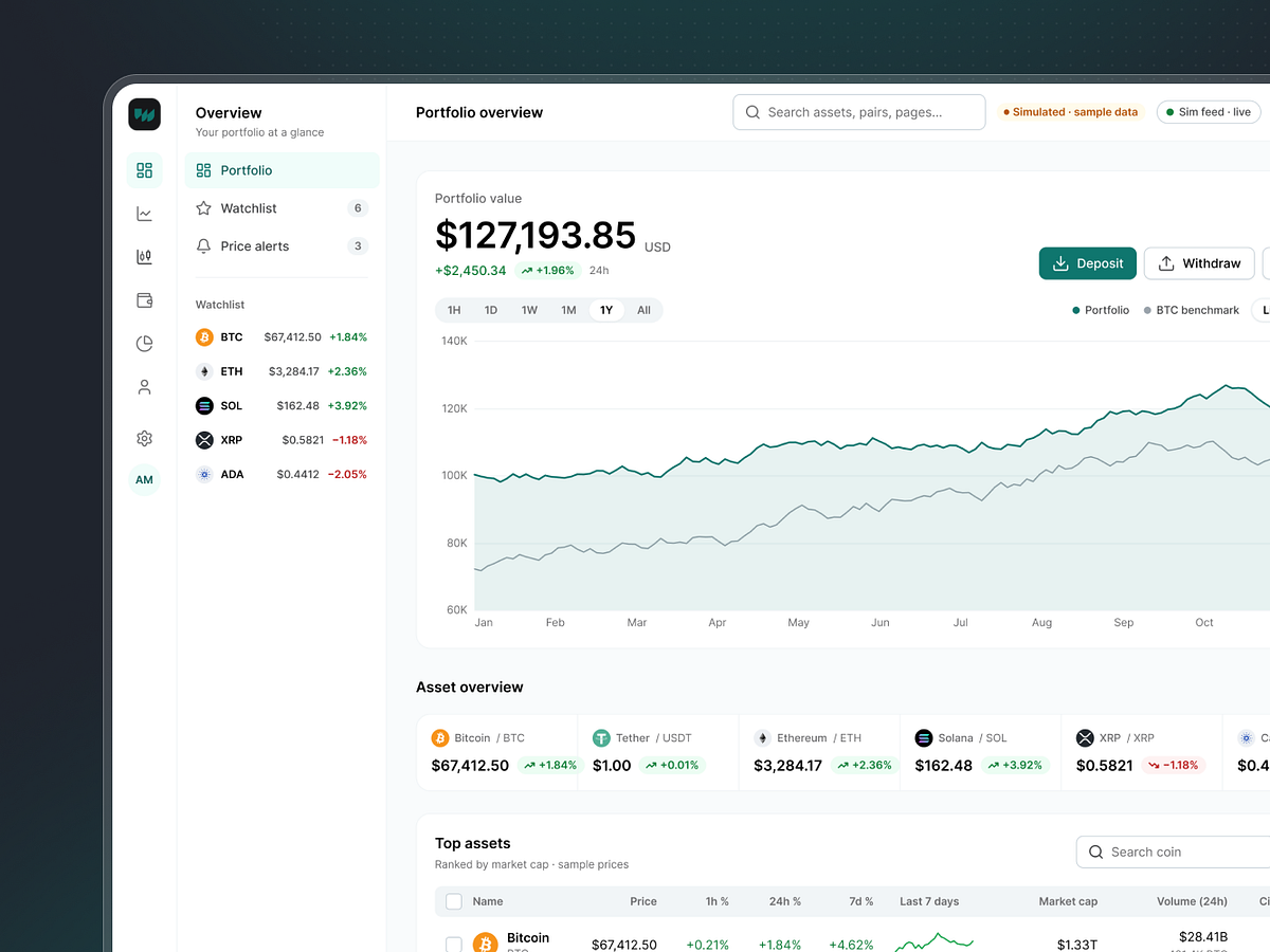 Crypto & Trading Platform UI Image 1
