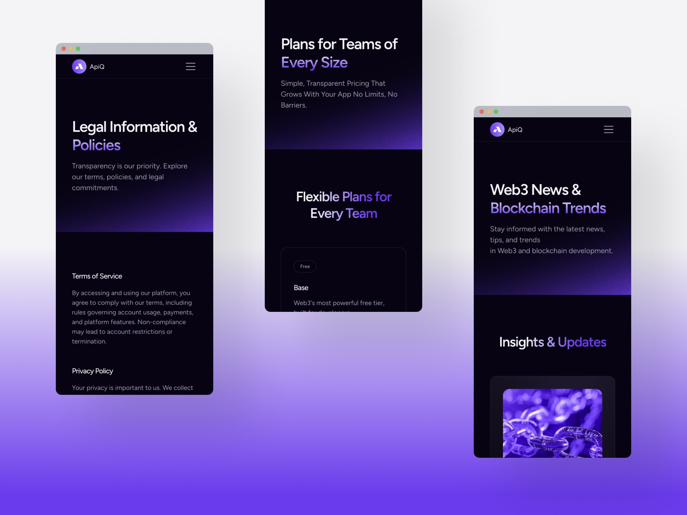 APIQ — Web3 Blockchain Template