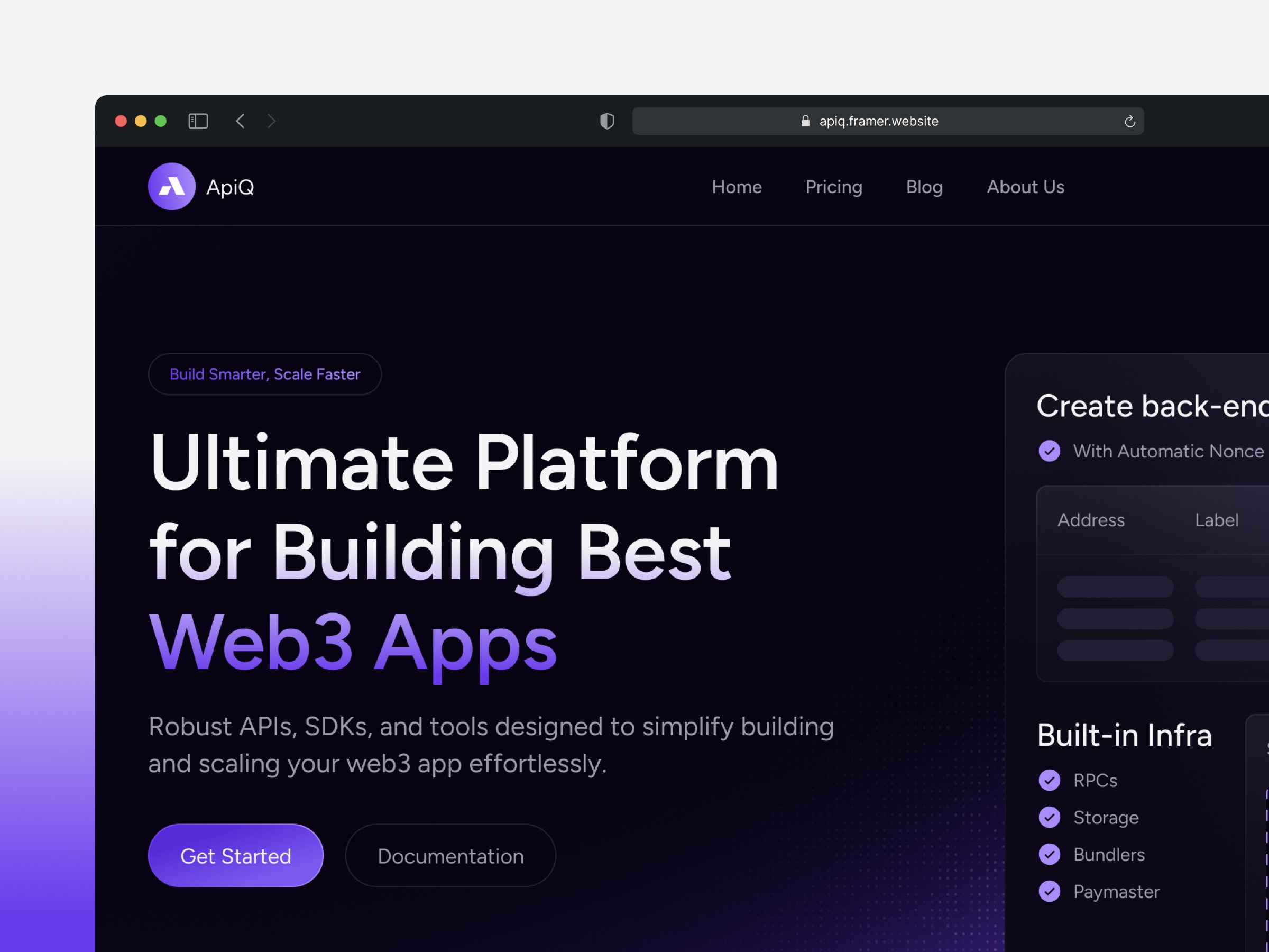 APIQ — Web3 Blockchain Template