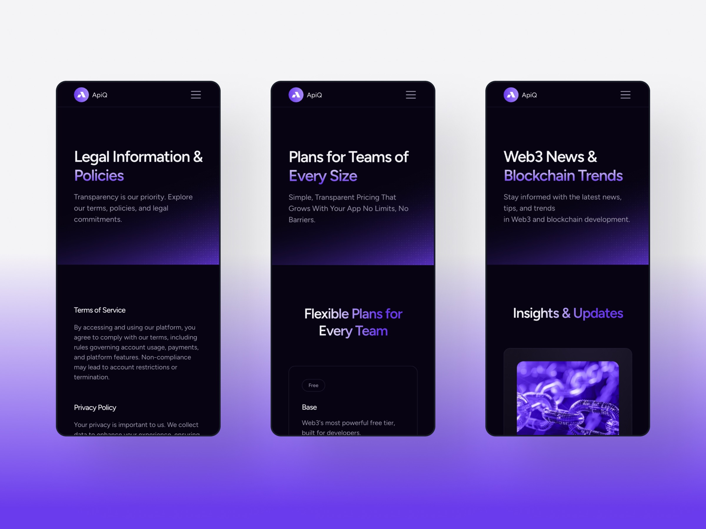 APIQ — Web3 Blockchain Template