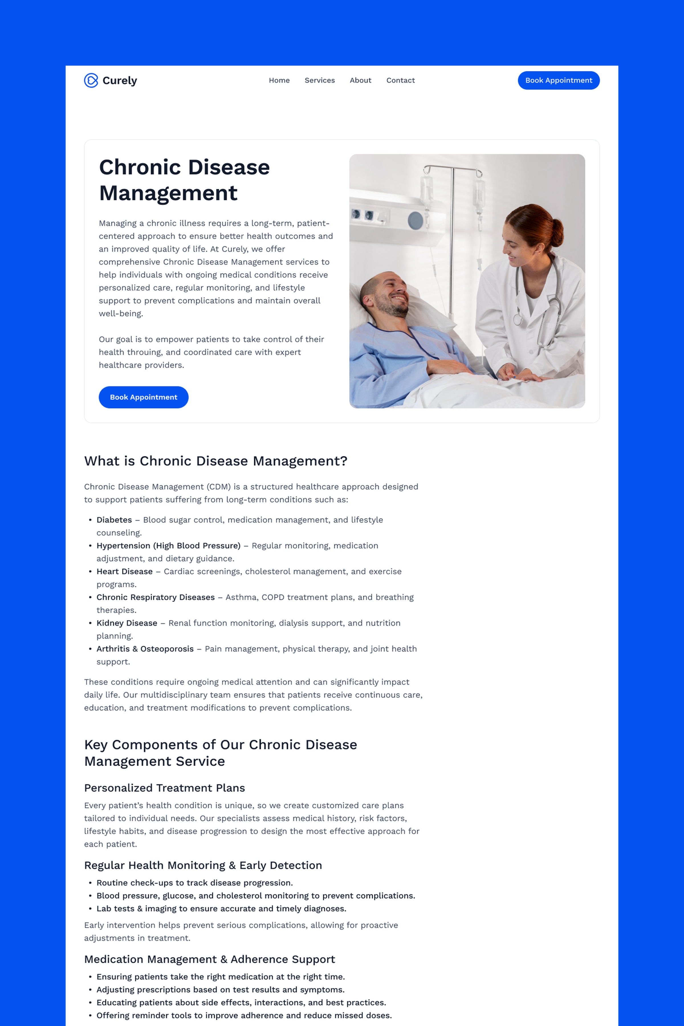 Curely · Health Care Website Template Image 0