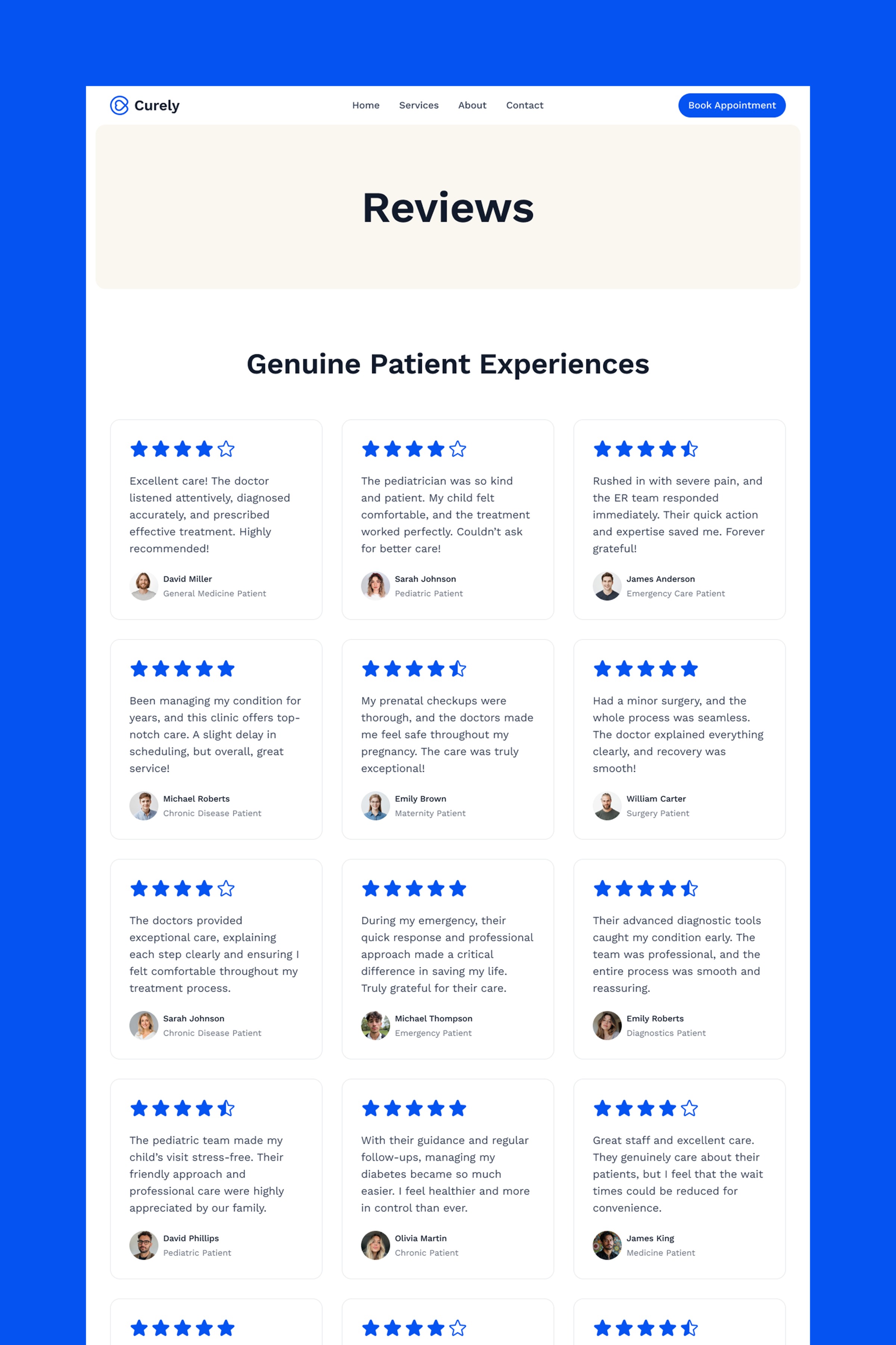 Curely · Health Care Website Template Image 0