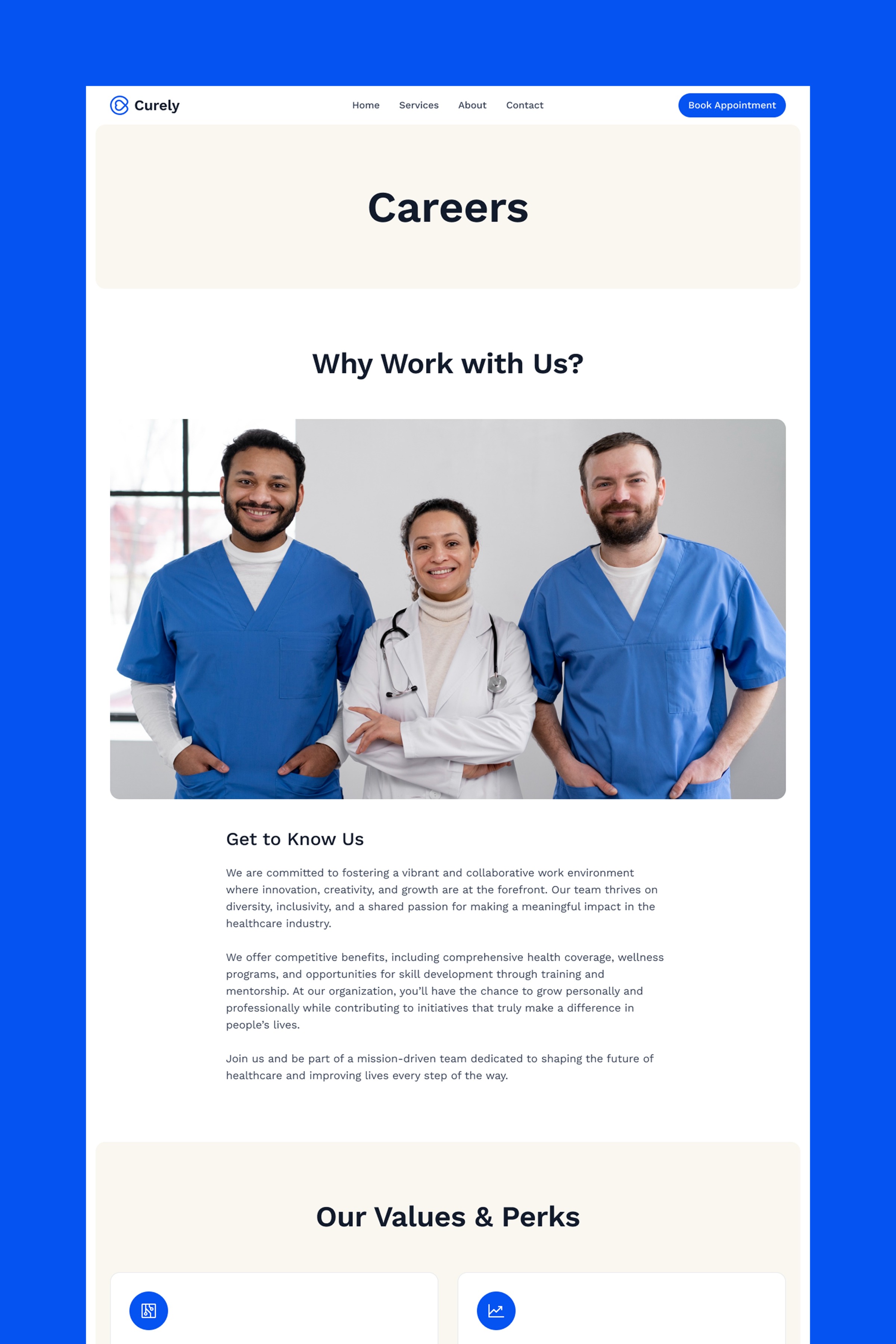 Curely · Health Care Website Template Image 0