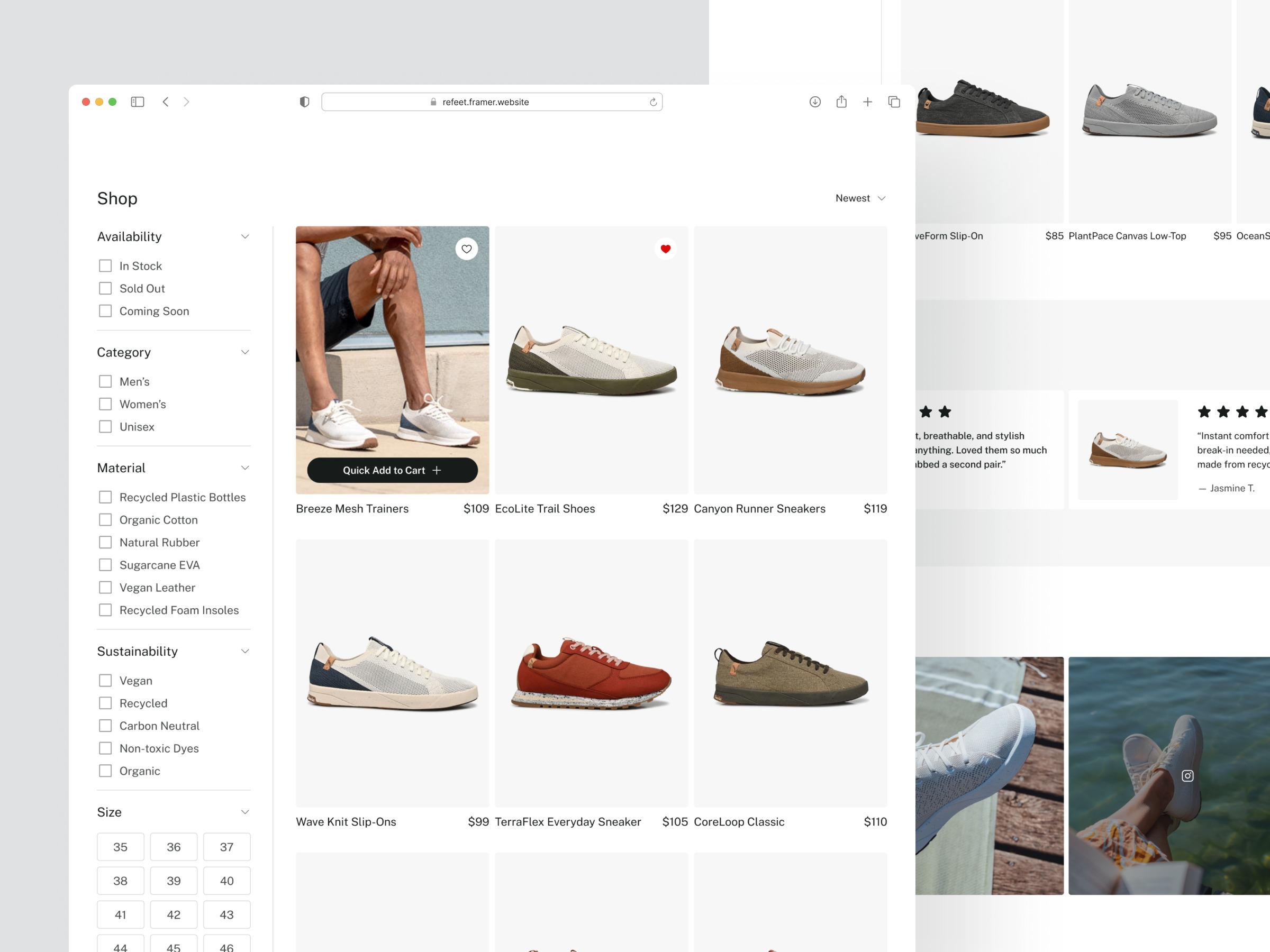 Refeet · E-commerce Website Template