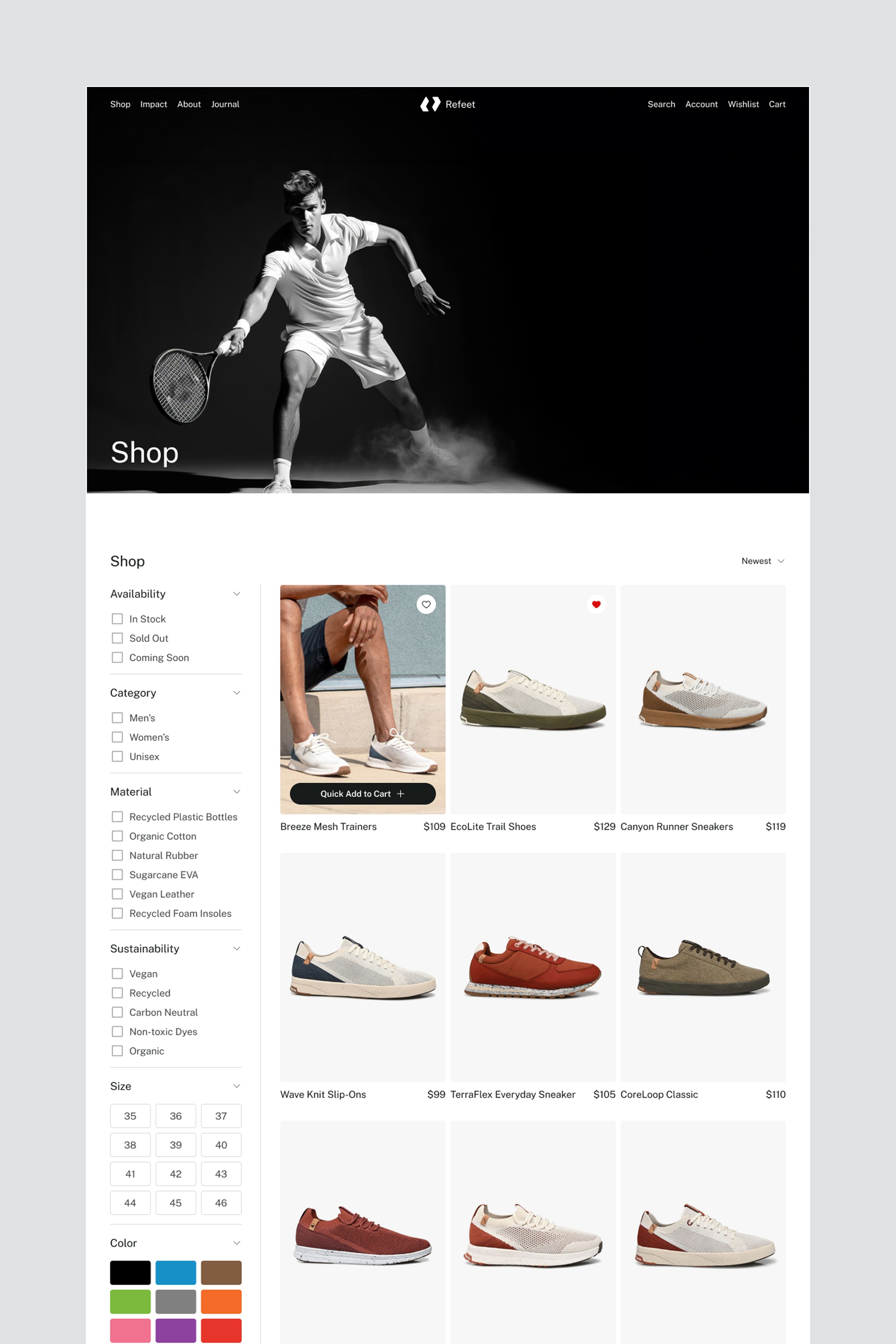 Refeet E-commerce Website Template Image 0