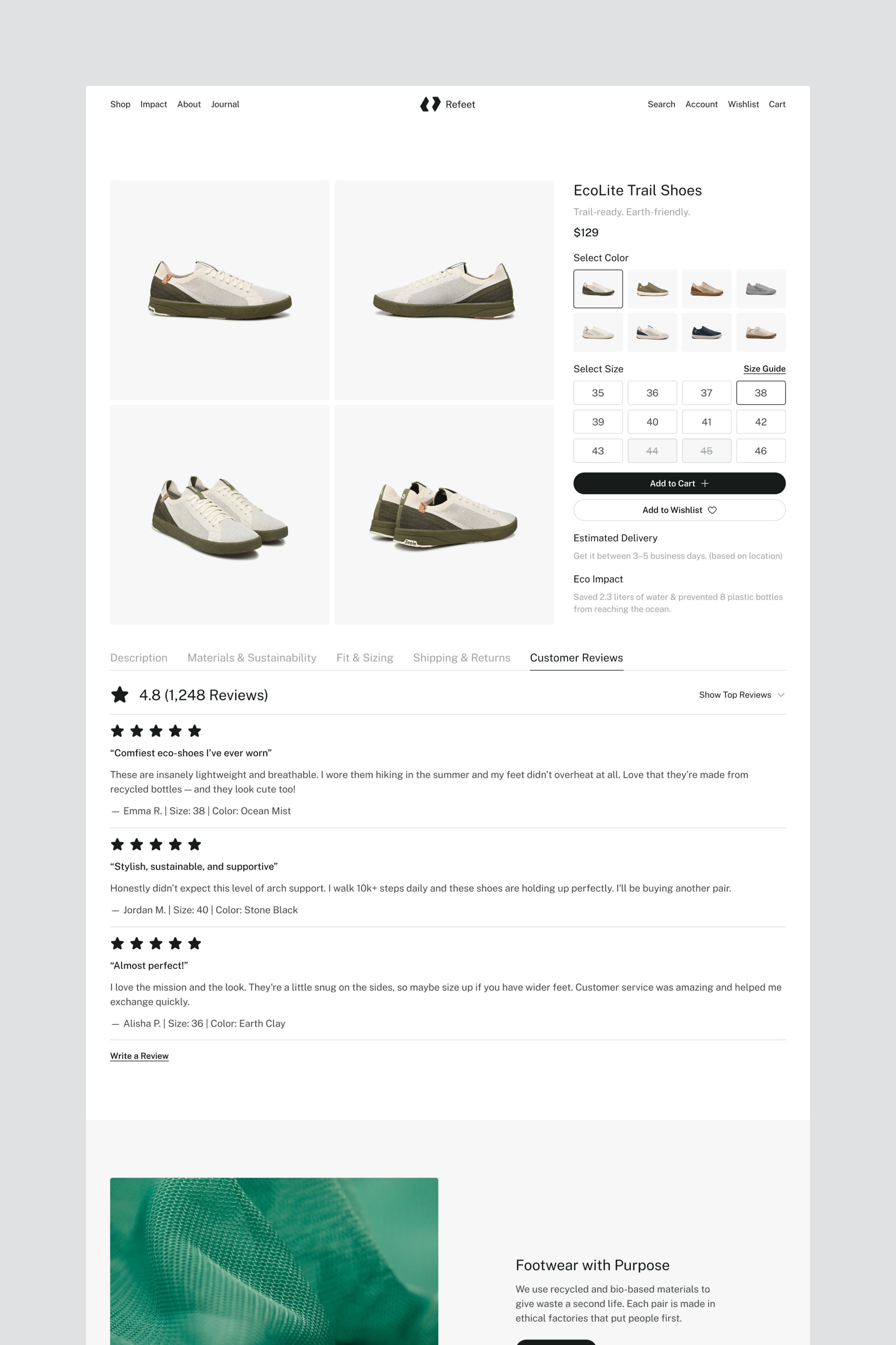 Refeet E-commerce Website Template Image 0