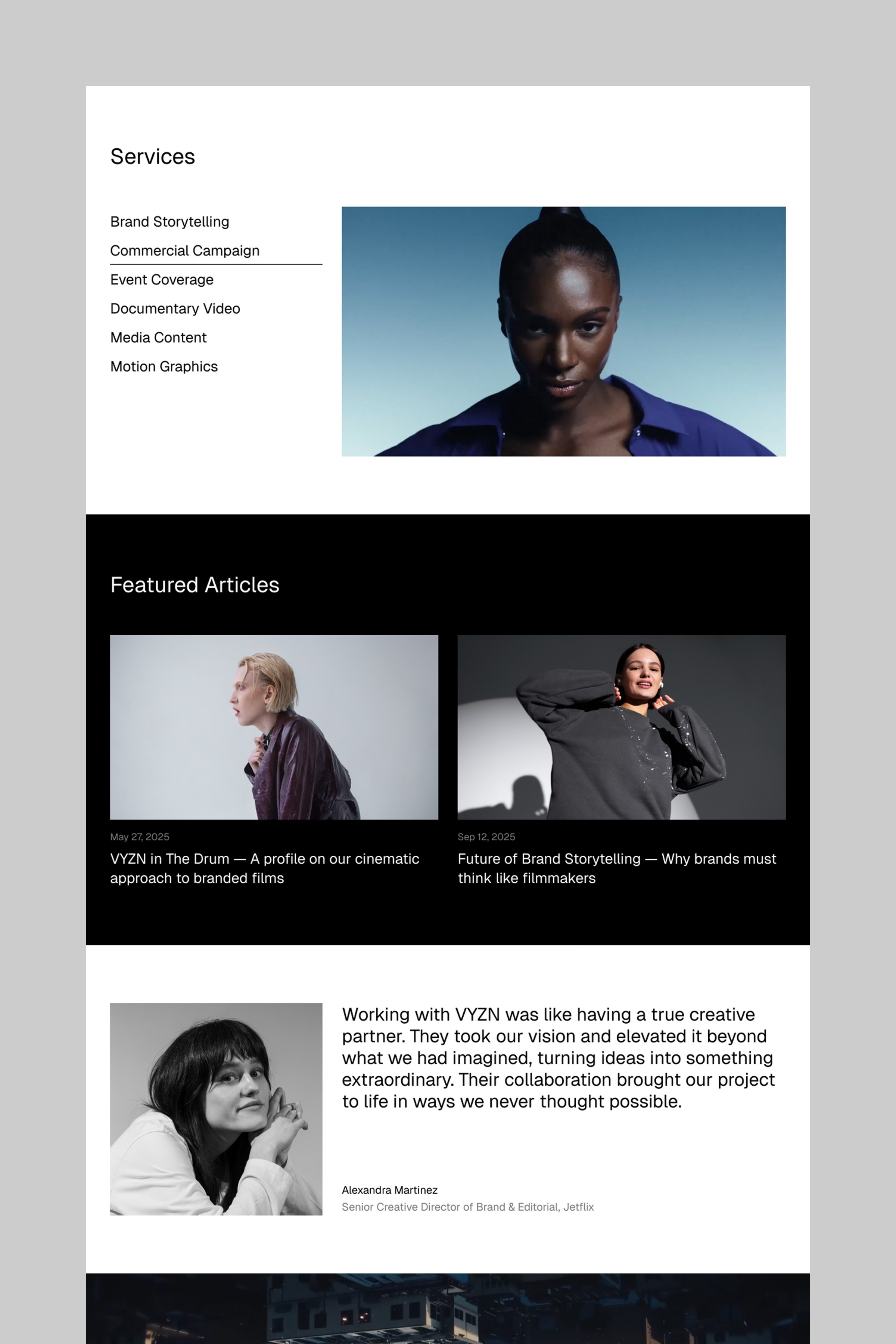 VYZN Video Production Agency Template Image 0