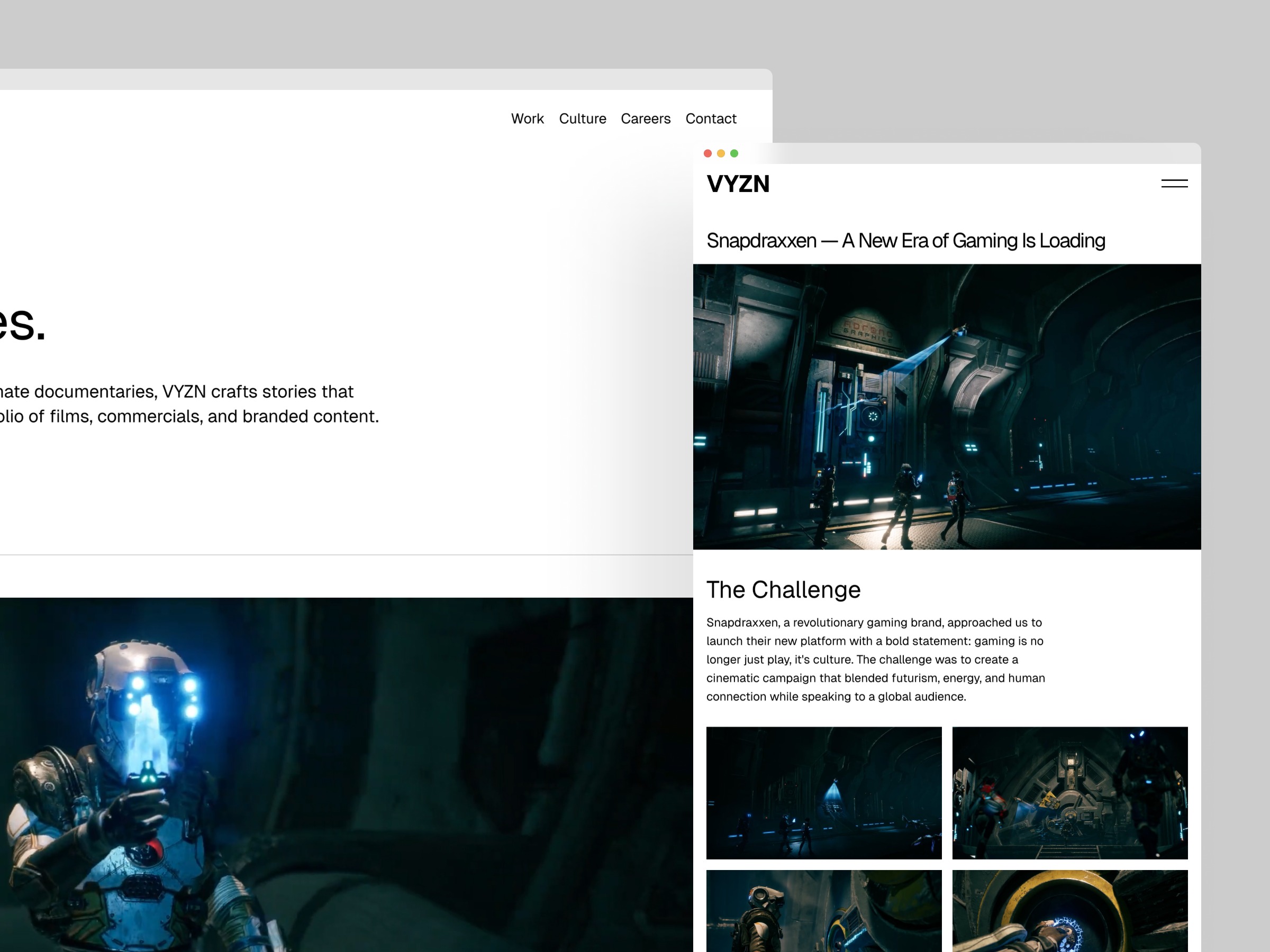 VYZN Video Production Agency Template