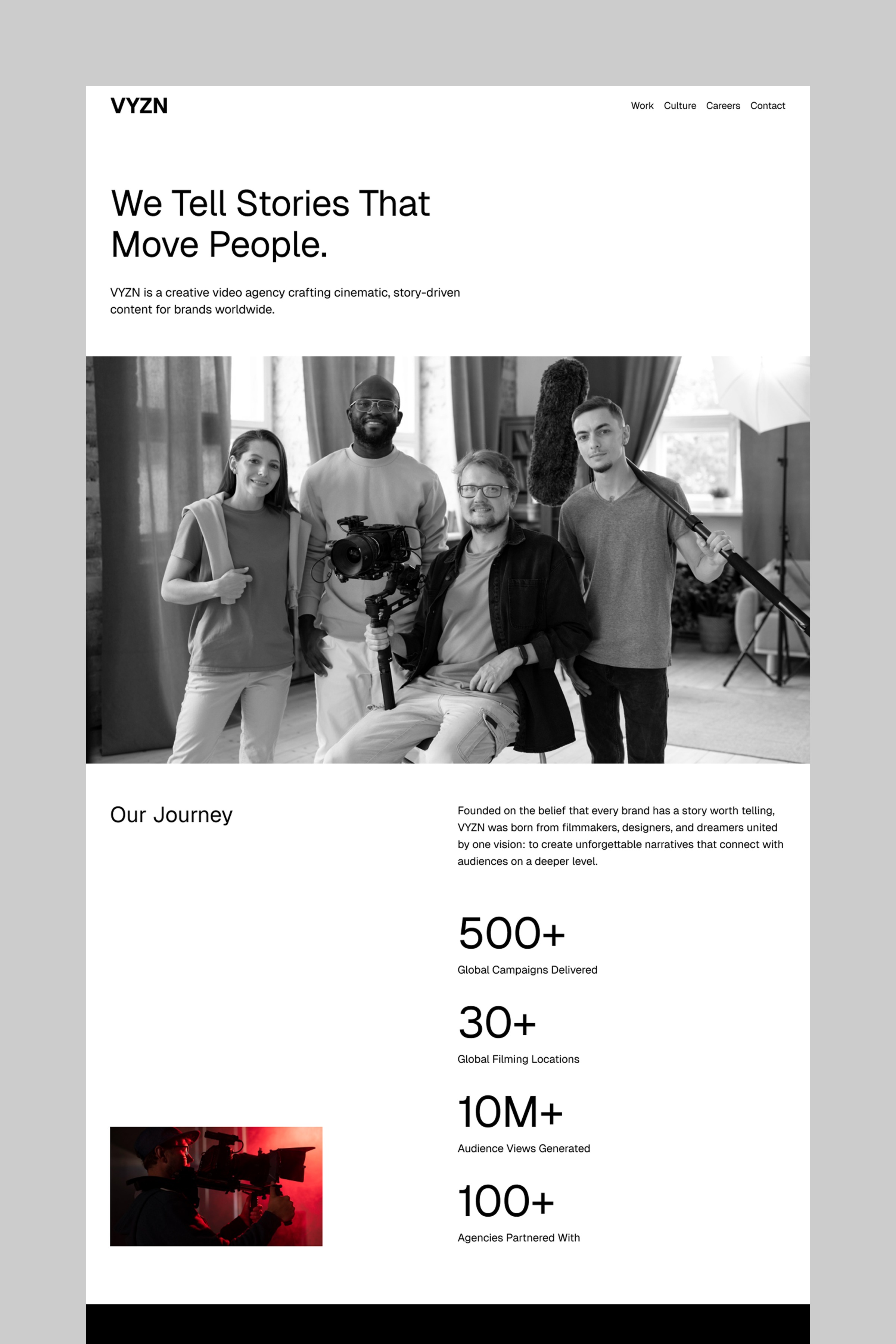 VYZN Video Production Agency Template Image 0