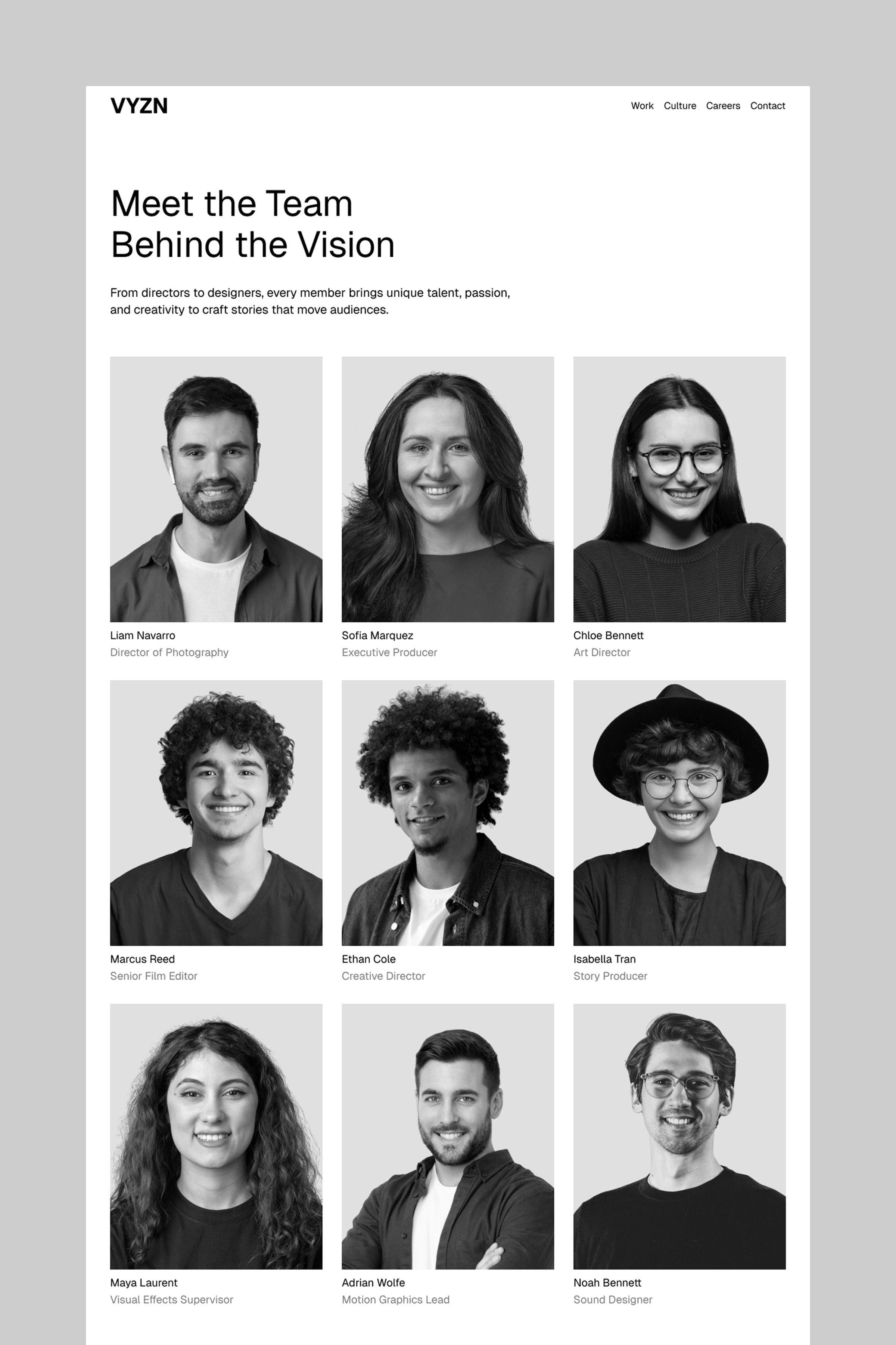 VYZN Video Production Agency Template Image 0