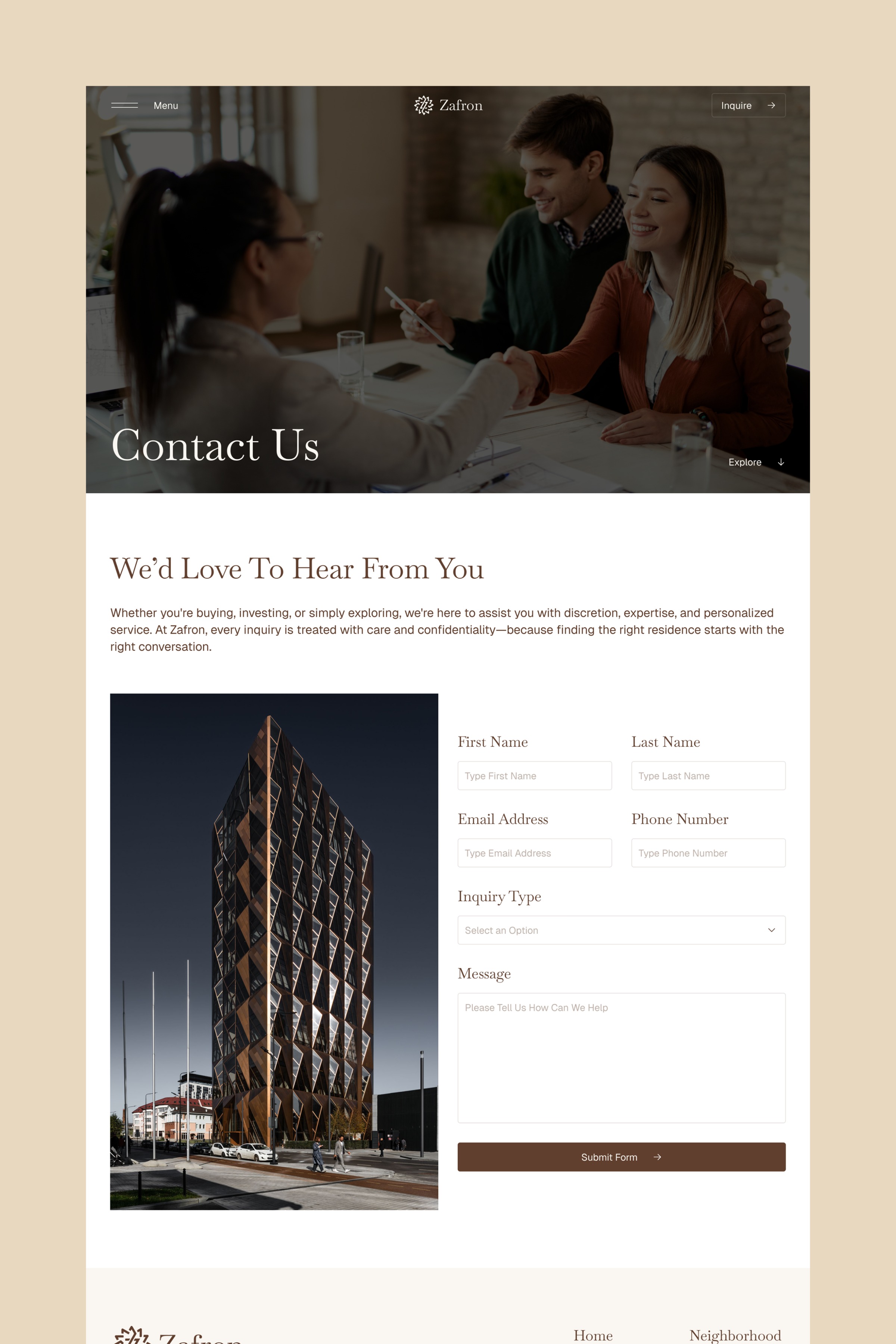 Zafron Luxury RealEstate Website Template Image 0
