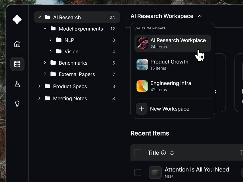 Changing Workspace - Consistent UI