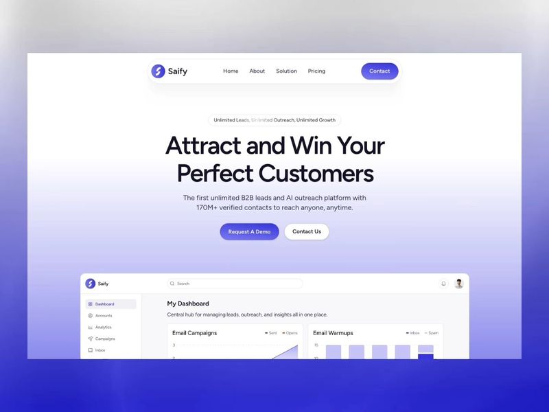 Saify AI Email Marketing SaaS Template