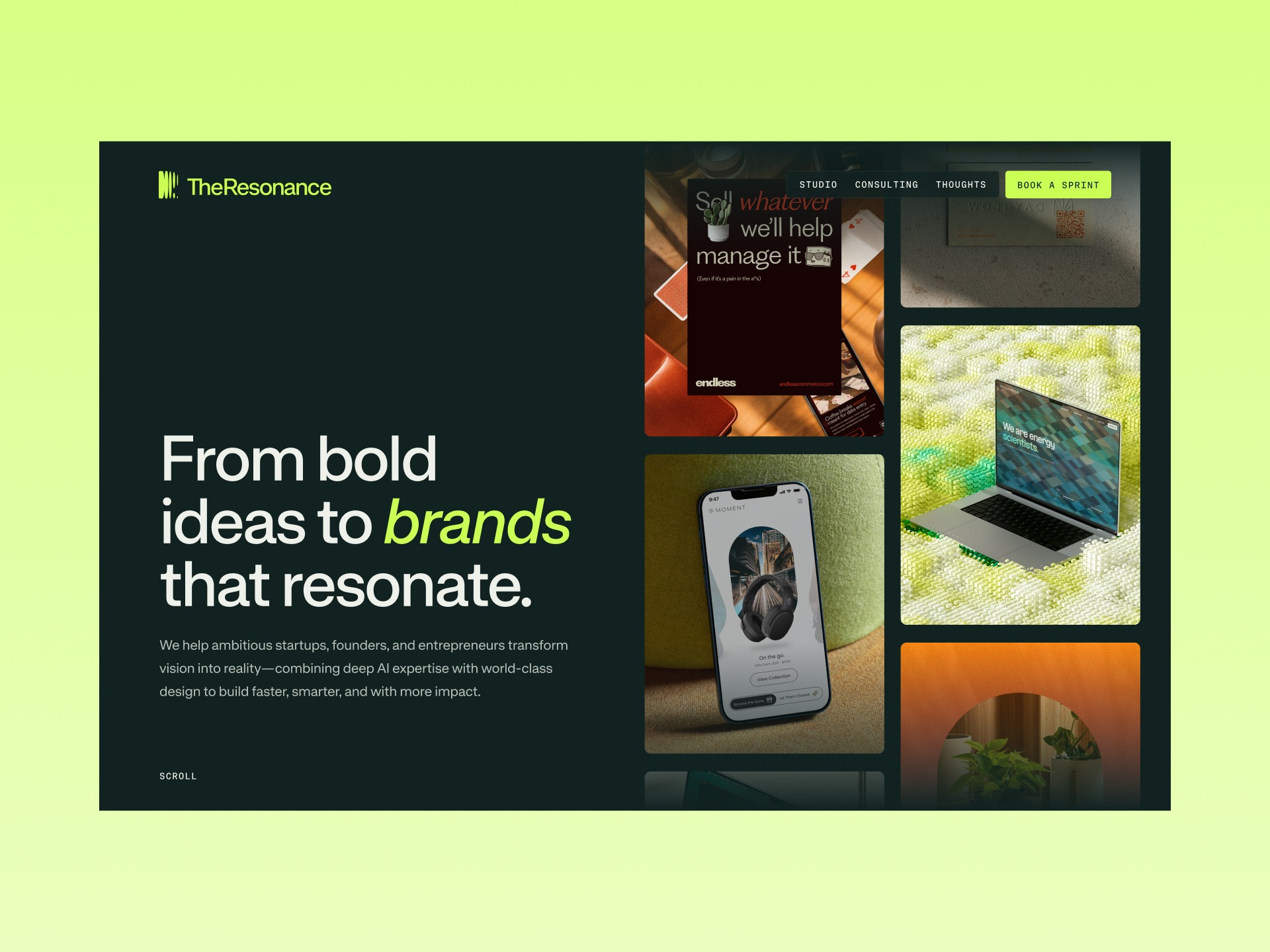 Resonance Studio | From bold ideas to brands and products that resonate.