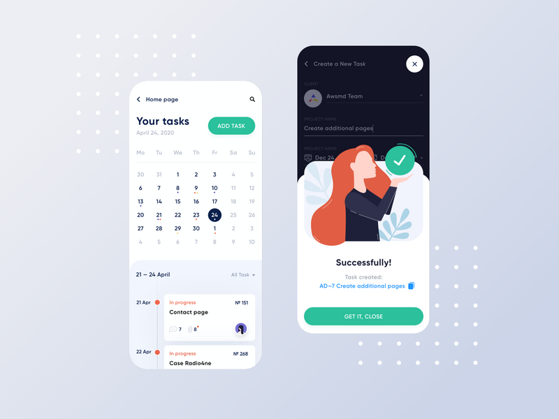 Project Management App Concept 3