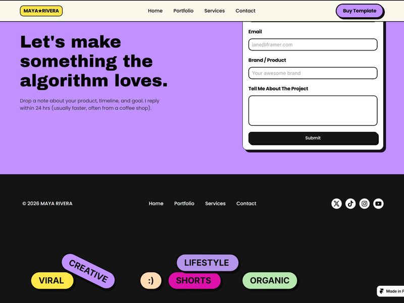 UGC Portfolio Template for Creators 