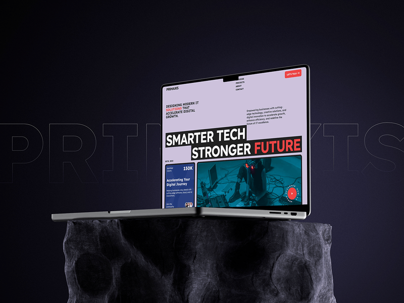 Primaxis — IT Solutions Agency Website UI Design