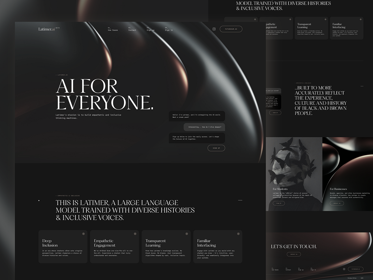 Latimer AI — Website Design