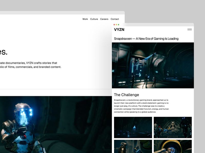 VYZN — Video Production Agency Template