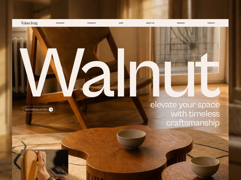 Walnut Living – Furniture E-commerce Website UI Kit - Ecommerce design asset by ui8