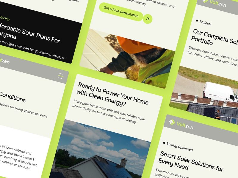 Voltzen · Solar Energy Website Template