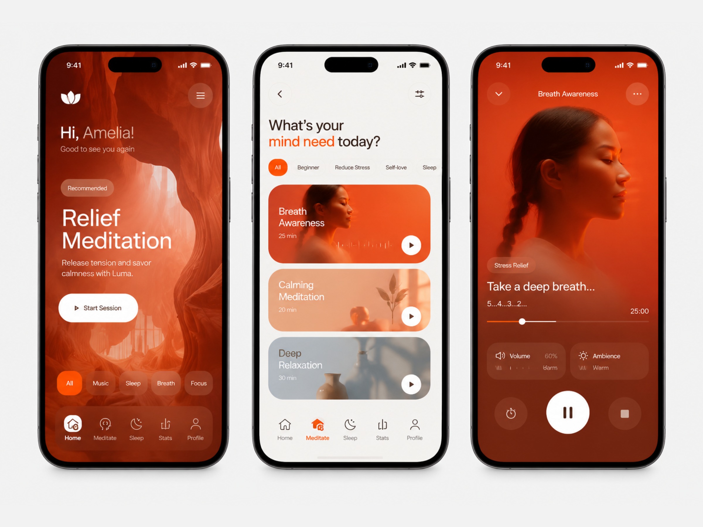 Meditation & Wellness App — Mobile UI/UX Design