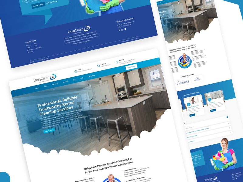 UI Spotlight: UniqClean Responsive Corporate Web Design