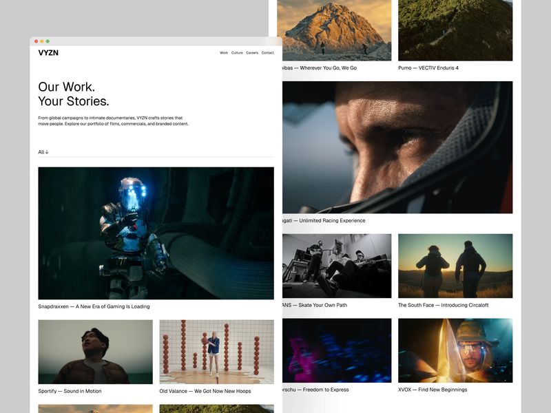 VYZN — Video Production Agency Template