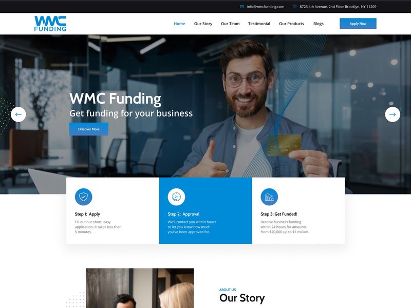 WMC Funding – Corporate Finance Website UI Design