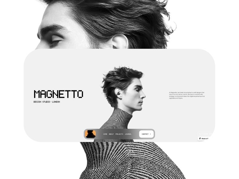 Magnetto - Stylish Portfolio Template